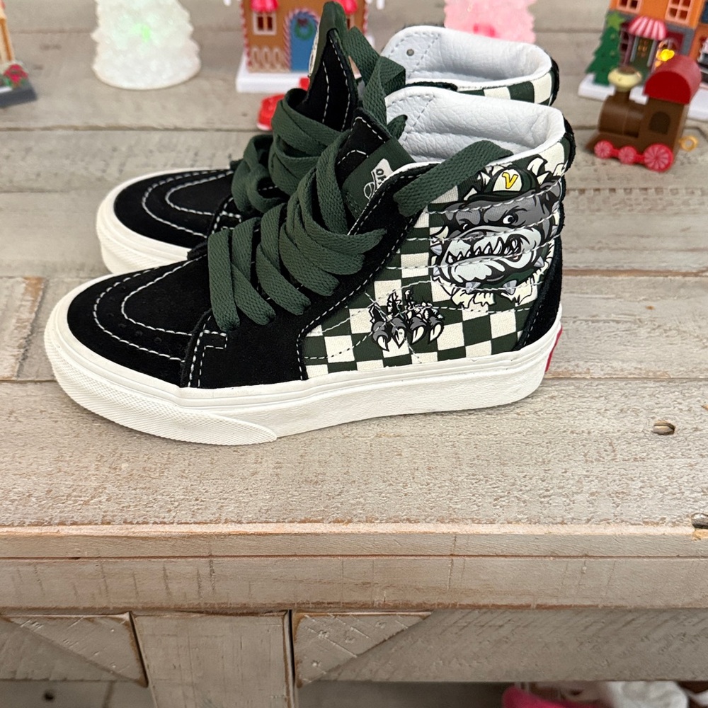 Vans Kids Black and Green Sneakers - Picture 2 of 4